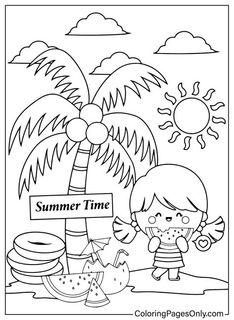 Coloring Sheets For Girls Summer