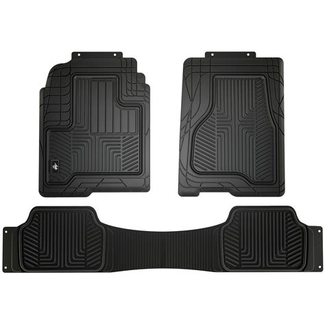 Auto Drive Black 3-Piece Custom Fit Rubber Truck Floor Mats with ...