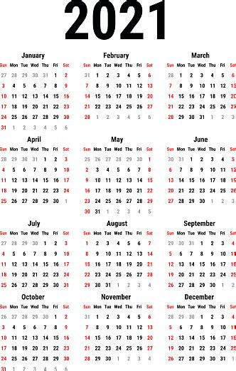 2021年4月始まり 年間カレンダー シンプル 無料ダウンロード・印刷 | かくぬる工房
