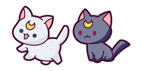 Cute Sailor Moon Luna and Artemis Curseur - Custom Cursor