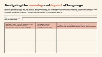 Language Analysis Worksheet 的图像结果
