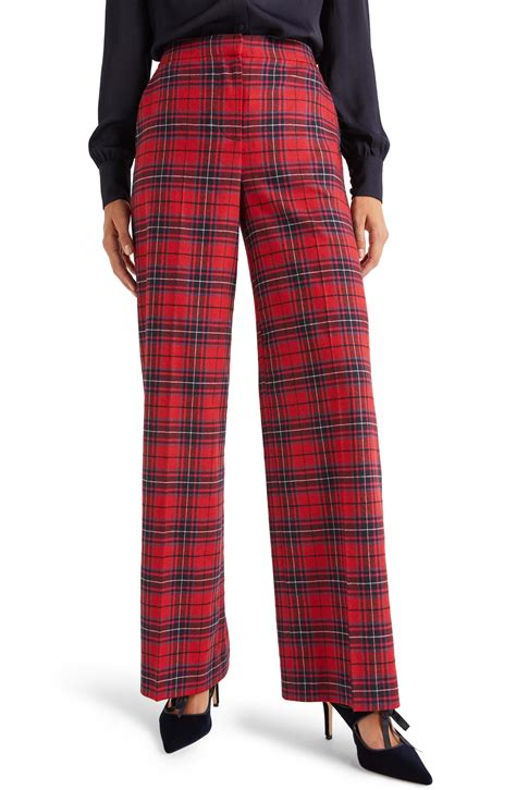 Boden Inverness Tartan Wide Leg Pants available at #Nordstrom | Wide ...