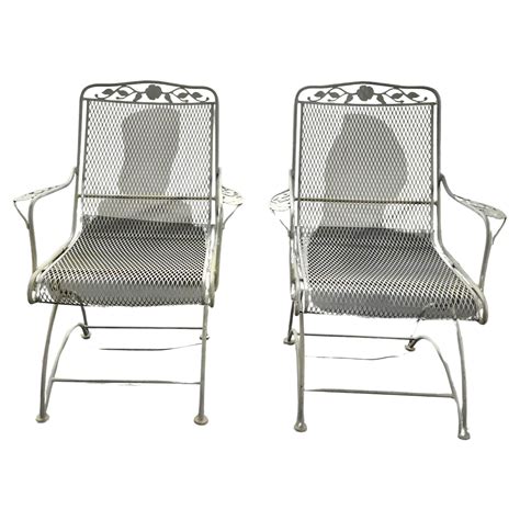 Vintage Wrought Iron Patio Lounge Chairs For Sale at 1stDibs