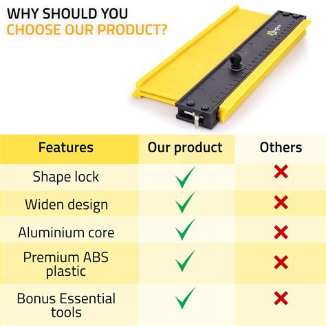 Contour Gauge With Lock By New Gear 10 Inch With 6 | Desertcart INDIA