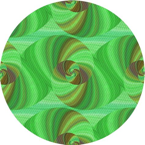 Ahgly Company Indoor Round Patterned Dark Lime Green Area Rugs, 5 ...