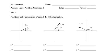 Image result for Physics Vectors Worksheet