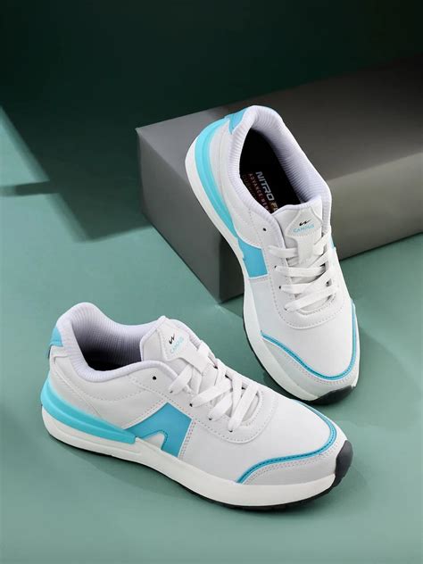 GLAMS White Green Women's Sneakers – Campus Shoes