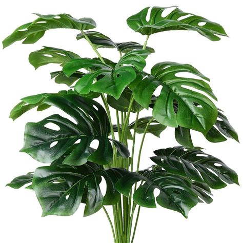 Buy BLACK PARI Artificial Palm Plants - Faux Turtle Leaf, Fake Monstera ...