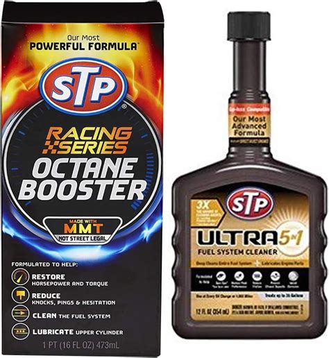 STP Racing Series Octane Booster 473 ML & STP 5 in 1 Ultra Fuel System ...
