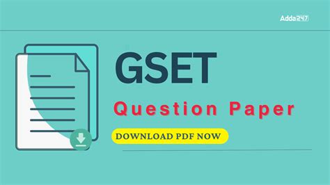 GSET Question Papers of 1st December 2024, Download Subject Wise PDF