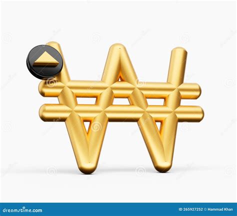 Currency Icon, Korean Won Icon. South Korean Won Symbol Icon. 3d Illustration Icon Stock ...