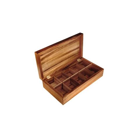 Caja de Madera para Sobres de Te de 14,75 x 7,75 x 3,75 Pulgadas ...