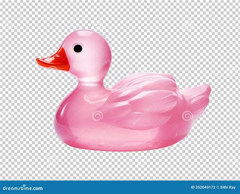 Pink Rubber Duck Isolated On Transparent Background Stock Photo | CartoonDealer.com #352043172