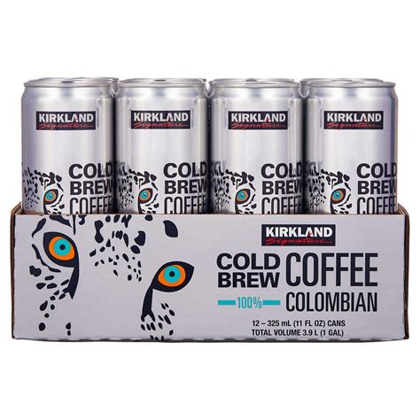 KIRKLAND SIGNATURE Signature Cold Brew Colombian Coffee 12 Cans /11 Fl ...