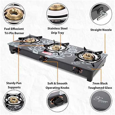 Khaitan Manual 3 Burner Mild Steel - Powder Coated BP-JIO Digital ...