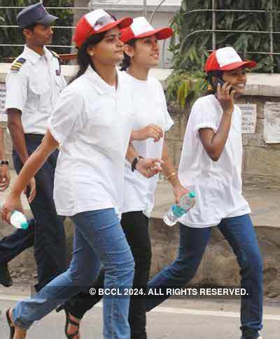Home Minister R Ashok talking part in the 3 km walkathon to observe ...