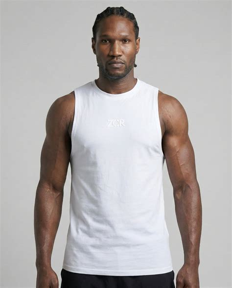 White Gym and Running Tank Top Men – ZOR Activewear