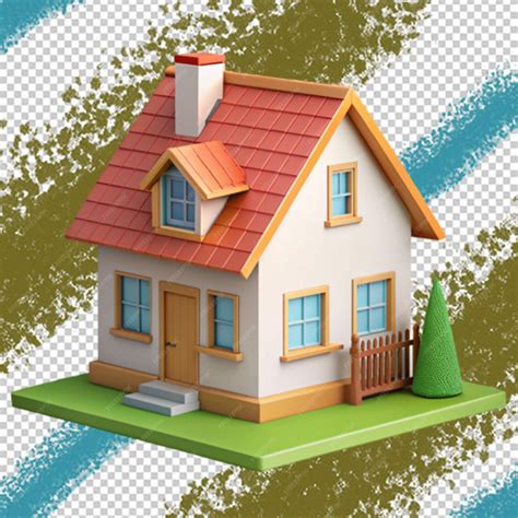 A mini house isolated on transparent background | Premium AI-generated PSD