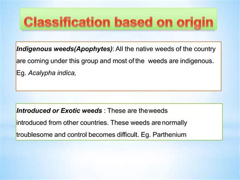 Classification of weeds and characteristics of different agro systems | PDF