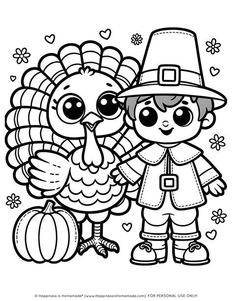 60+ FREE Printable Thanksgiving Coloring Pages for Adults & Kids ...