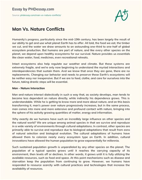 Man Vs. Nature Conflicts Definition And Argumentative Essay Example ...