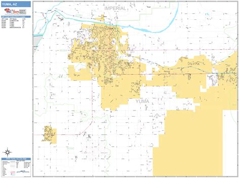 Yuma Arizona Wall Map (Basic Style) by MarketMAPS - MapSales