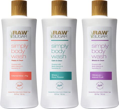 Amazon.com : RAW SUGAR Body Wash Variety 3 Pack : Beauty & Personal Care