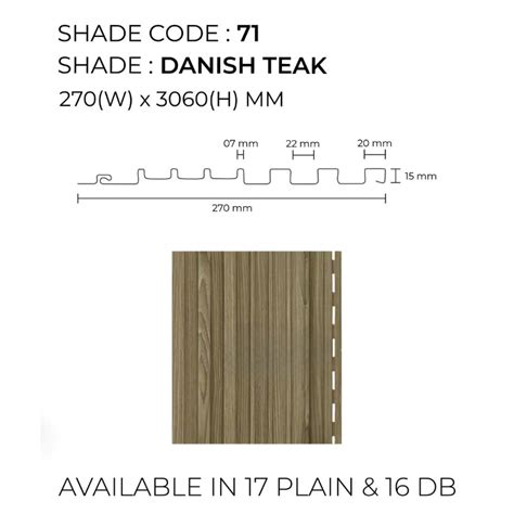 Louver PVC Wall Panel | Danish Teak Unic Panels | Rich and Stylish ...