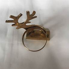 Bronze Reindeer Napkin Ring by Vintage Gold Reindeer Napkin Rings By Iamia Bronze Reindeer Napkin Ring