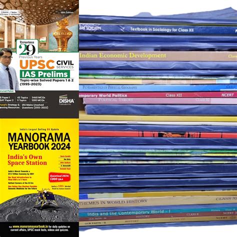 UPSC Kit with 37 NCERT Books Set(100% original) & Manorama Yearbook ...