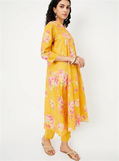 Buy Women Floral Printed A-line Kurta Set Online at just Rs. 1299.0 ...