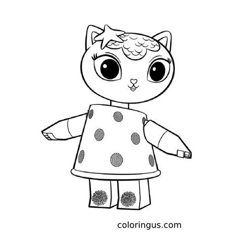 Gabby's dollhouse dj catnip coloring page - Coloringus