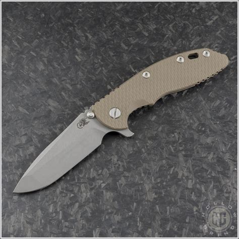 Rick Hinderer Flat Dark Earth XM-18 3.5" (Gen 6) Spanto Flipper Knife (3.5in Working Finish ...