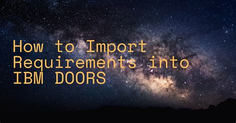 Image result for IBM Doors Tutorial Basics