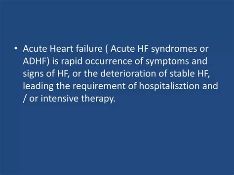 Acute decompensated heart failure | PPTX