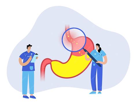 Premium Vector | Gastroesophageal reflux disease. doctor in clinic. digestive disorder and gerd ...