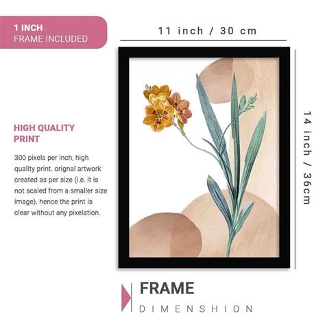 Nature Inspired Modern Art Print with Frame – Kotart