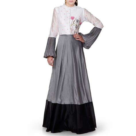 Embroidered Colour Block Dress – Limerick by Abirr n' Nanki