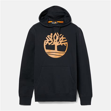 Timberland Tree Logo Hoodie - Black/Wheat | Timberland US