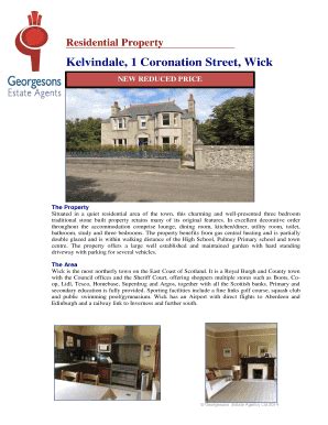 Fillable Online Kelvindale 1 Coronation Street Wick - Caithness and ...