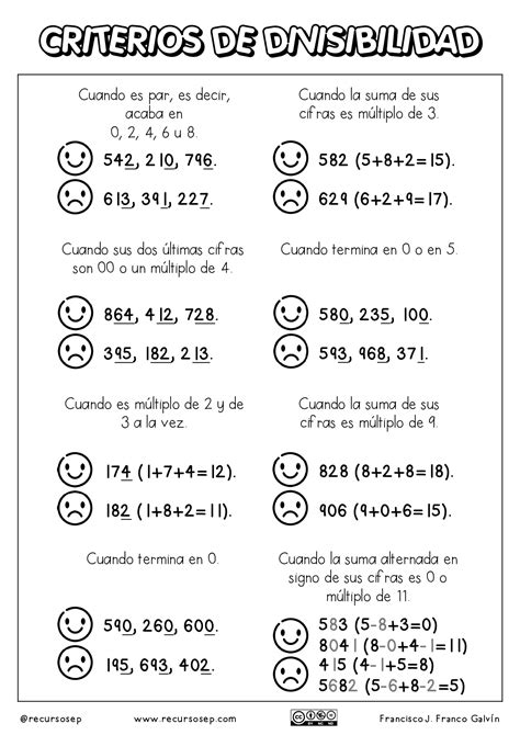 FLIPBOOK – Criterios de divisibilidad