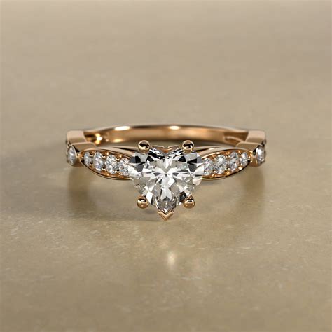 GIA 1.31 Carat G-VVS1 Very Good Cut Heart Diamond Embossed Vintage ...