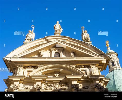 Sculptures at the Mausoleum of Emperor Ferdinand II, Graz, Styria ...