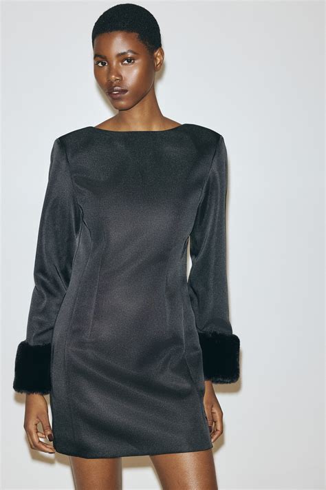 Open-back dress - Black - Ladies | H&M IN