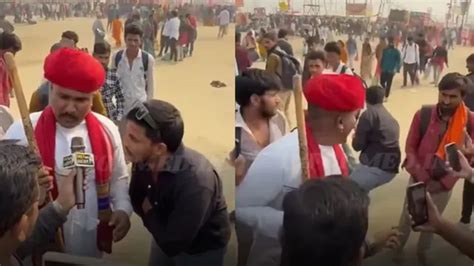 Man Steals Reporter’s Mic During Mahakumbh Coverage In Viral Video ...