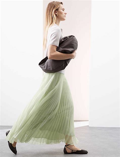 Buy Pleated Maxi Skirt at Marks & Spencer