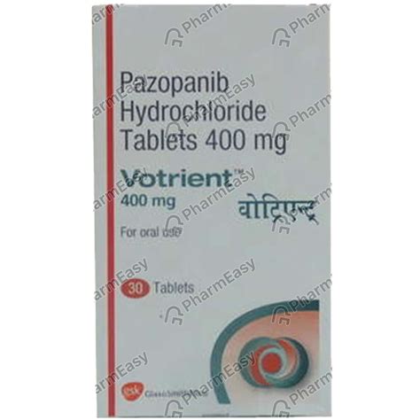 Votrient 400 MG Tablet (30): Uses, Side Effects, Price & Dosage | PharmEasy