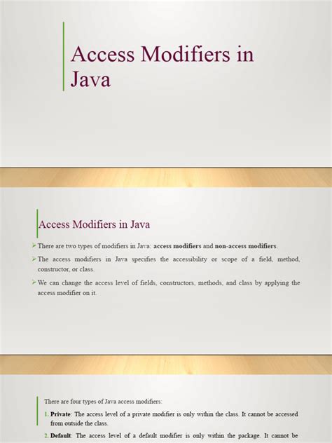 Image result for Access Modifiers OOP Java