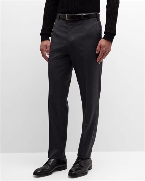 Paul Stuart Men's Harley Solid Wool Pants | Neiman Marcus
