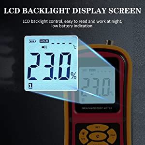 Rubber Grain Moisture Meter with Measuring Probe & Digital Display ...